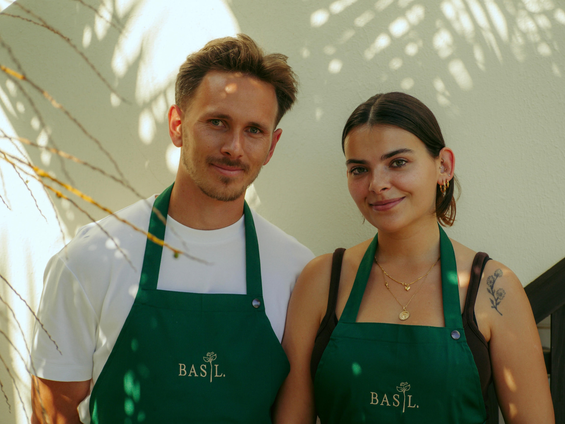 Raphael e Inês, fundadores da Basil Algarve